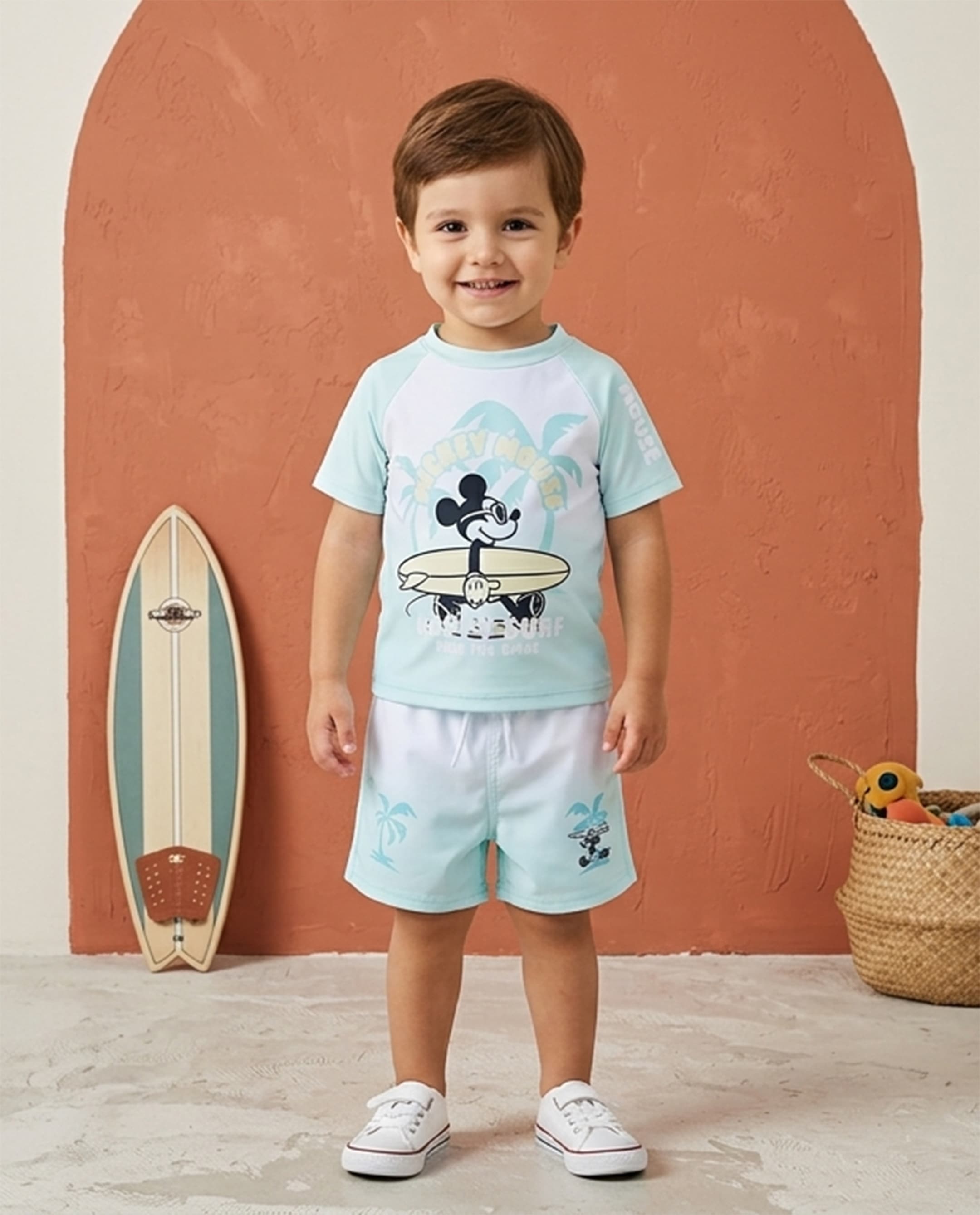 Short Sleeves T-Shirt and Shorts Swim Set