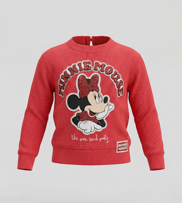 Minnie Mouse Printed Long Sleeves Sweatshirt