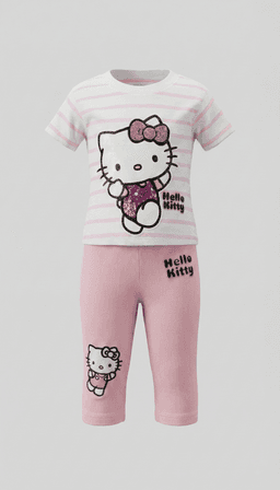 Hello Kitty Printed T-Shirt and Leggings Set