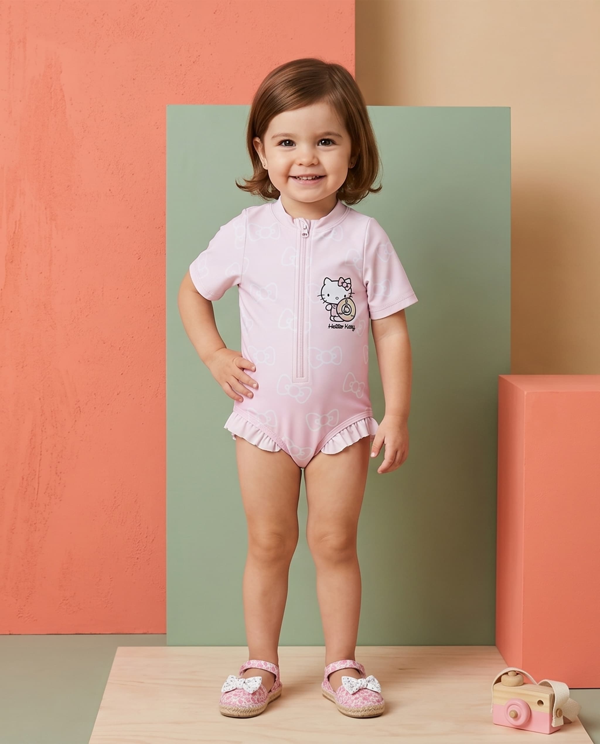 Short Sleeves Swimsuit (6 - 12 M)