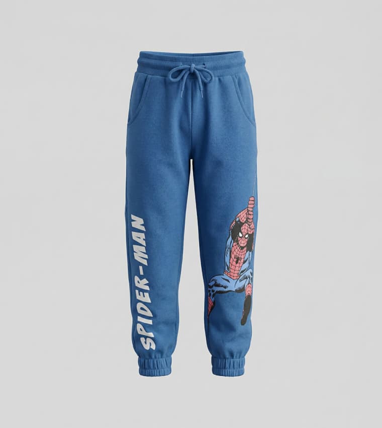 Spiderman Printed Drawstring Waist Joggers