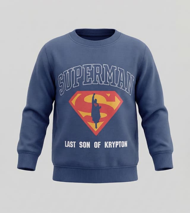 Superman 100% Cotton Print Crew Neck Sweatshirt thumbnail 1
