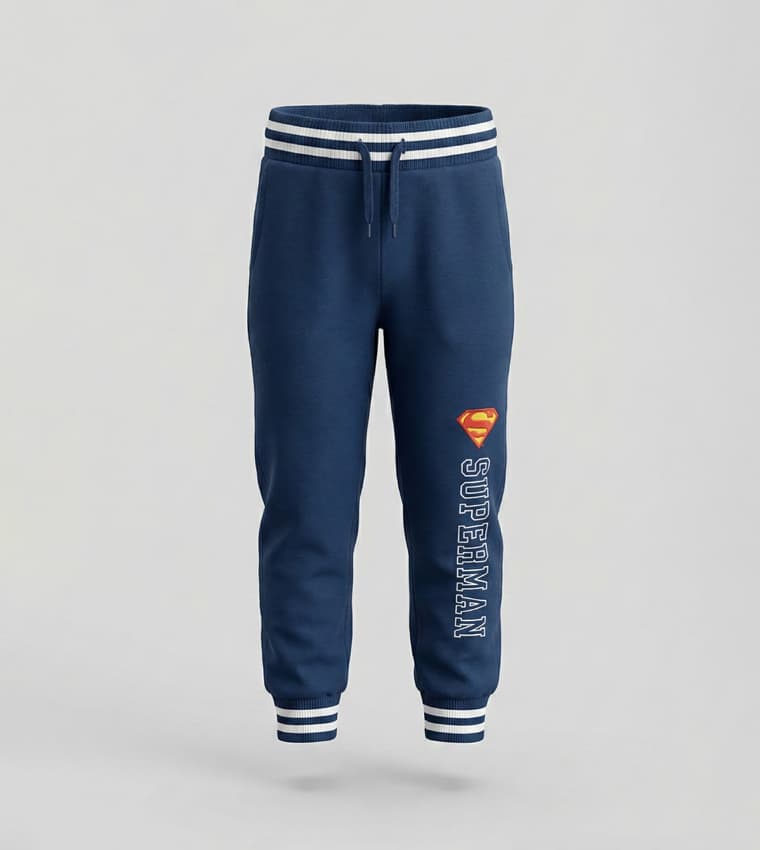 Superman Printed Drawstring Waist Joggers