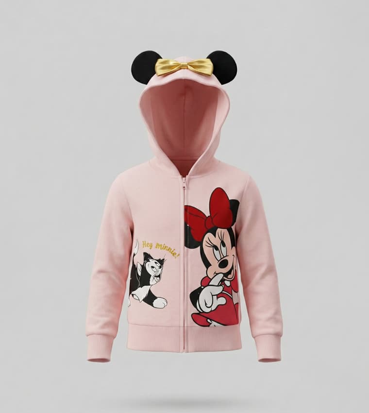 Printed Zip-Through Hooded Jacket