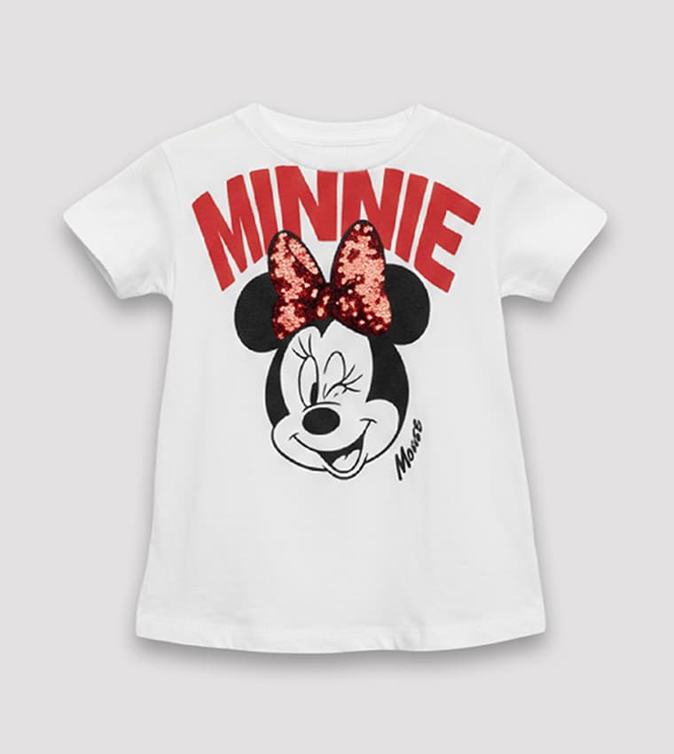 Minnie Mouse Print Short Sleeves T-Shirt