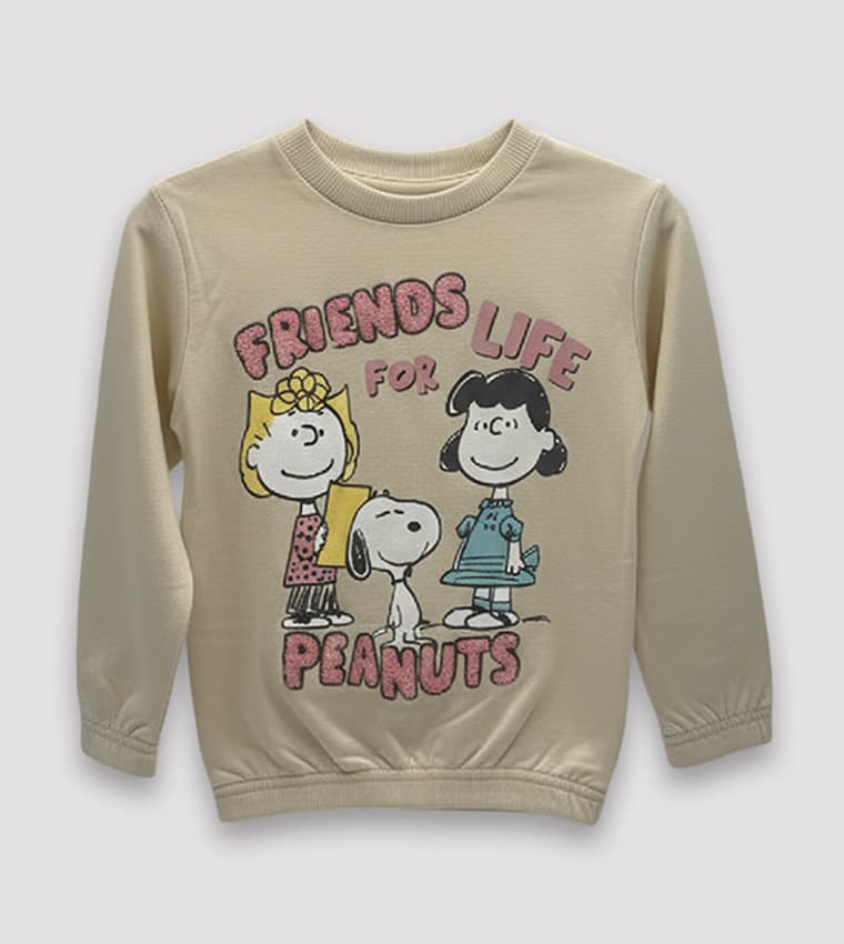 Printed Long Sleeves Oversized Sweatshirt