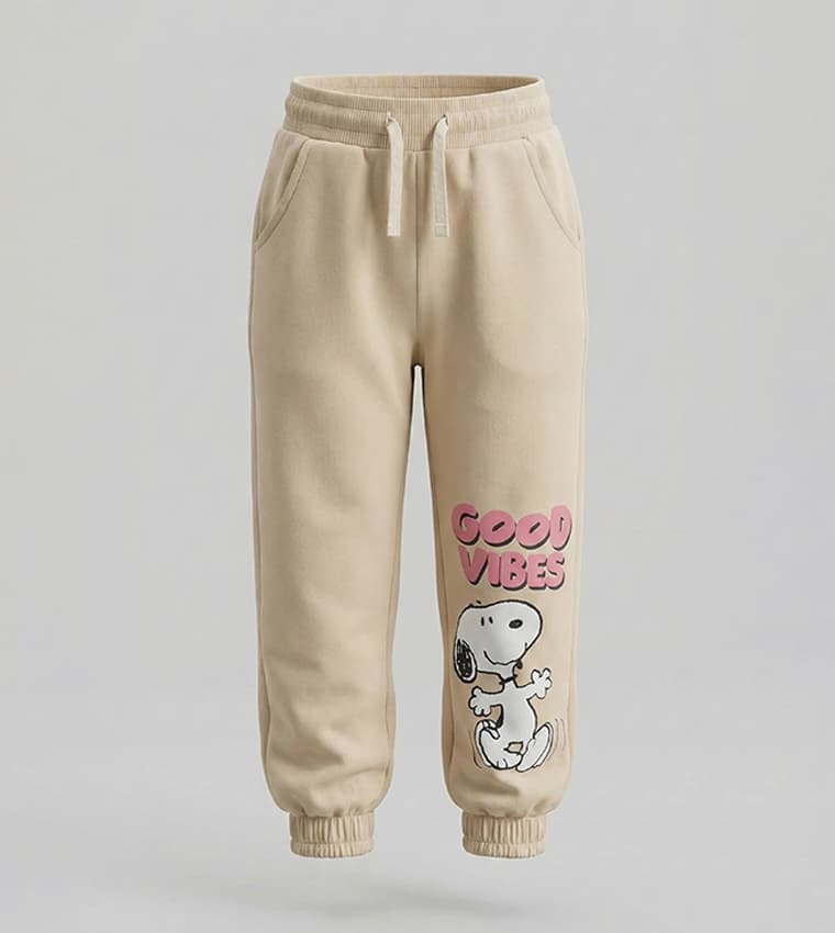 Snoopy Printed Drawstring Joggers