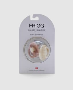 FRIGG Daisy Silicone Baby Pacifier 0-6M 2-Pack Biscuit/Cream - Size 1