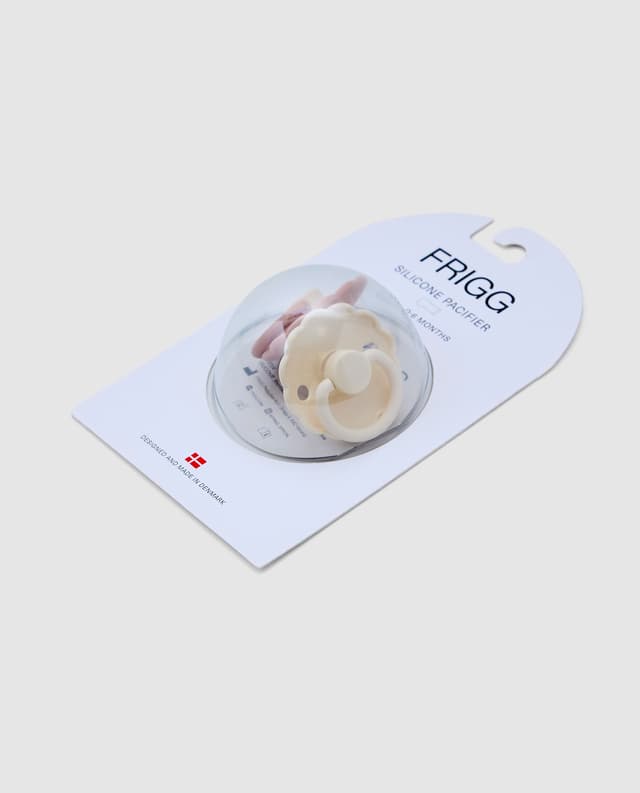 FRIGG Daisy Silicone Baby Pacifier 0-6M 2-Pack Biscuit/Cream - Size 1 thumbnail 3