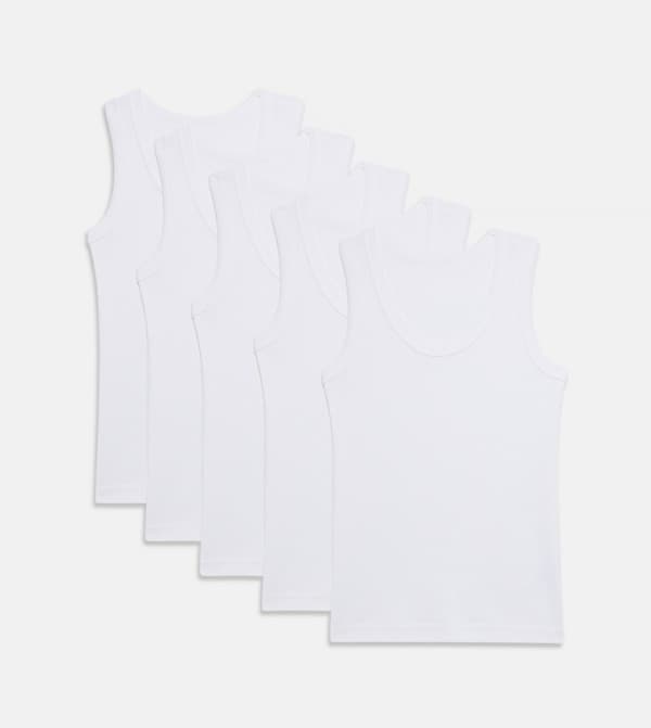 Pack of 5 Solid Vests