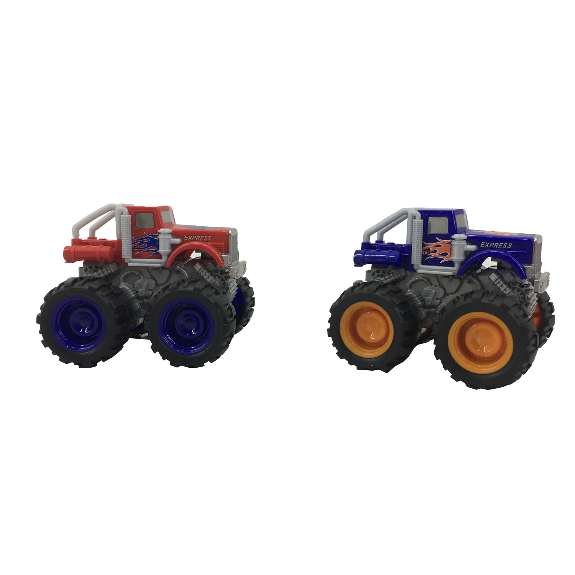 Babies & more Friction Truck - 12 Cm Assorted Set - Pull-Back Trucks In Red & Blue - Multicolor