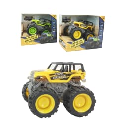 Babies & more Friction Truck - 12 Cm Assorted Set - Special Big Wheel 4Wd Series - Green & Yellow Trucks - Multicolor