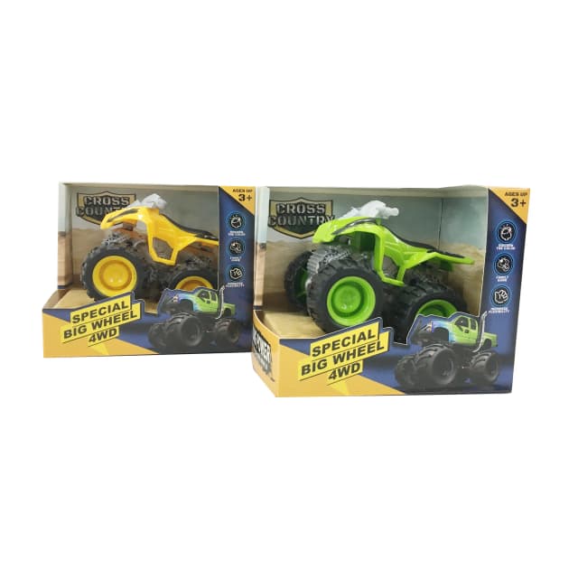 Babies & more Friction Truck - 12 Cm Assorted Set - Yellow & Green Trucks - Special Big Wheel 4Wd Series - Multicolor thumbnail 2