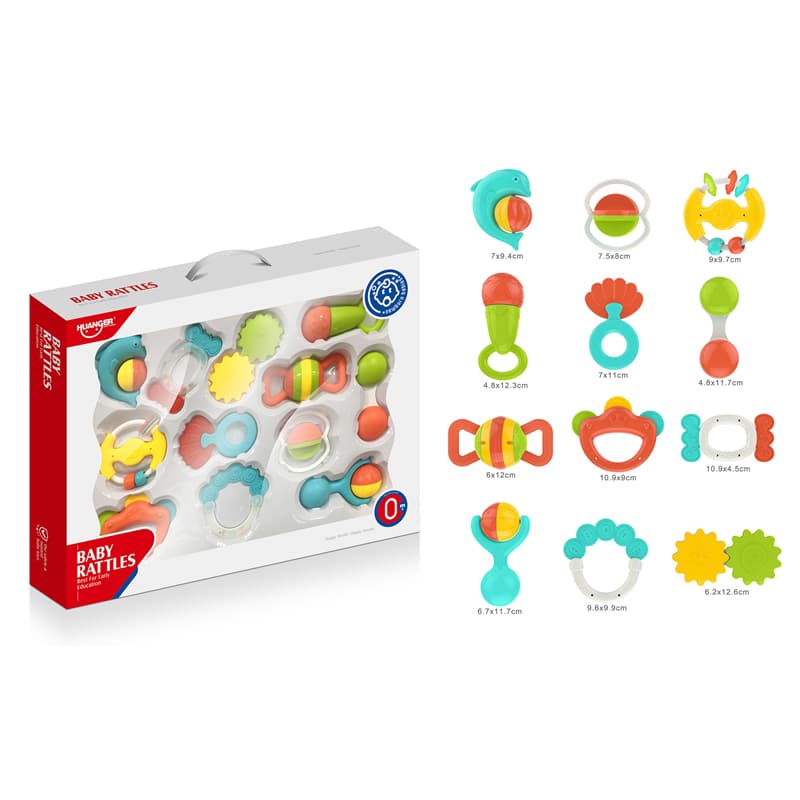 Haunger Baby Rattles & Teethers Set Of 12 Pcs - Multicolor thumbnail 5