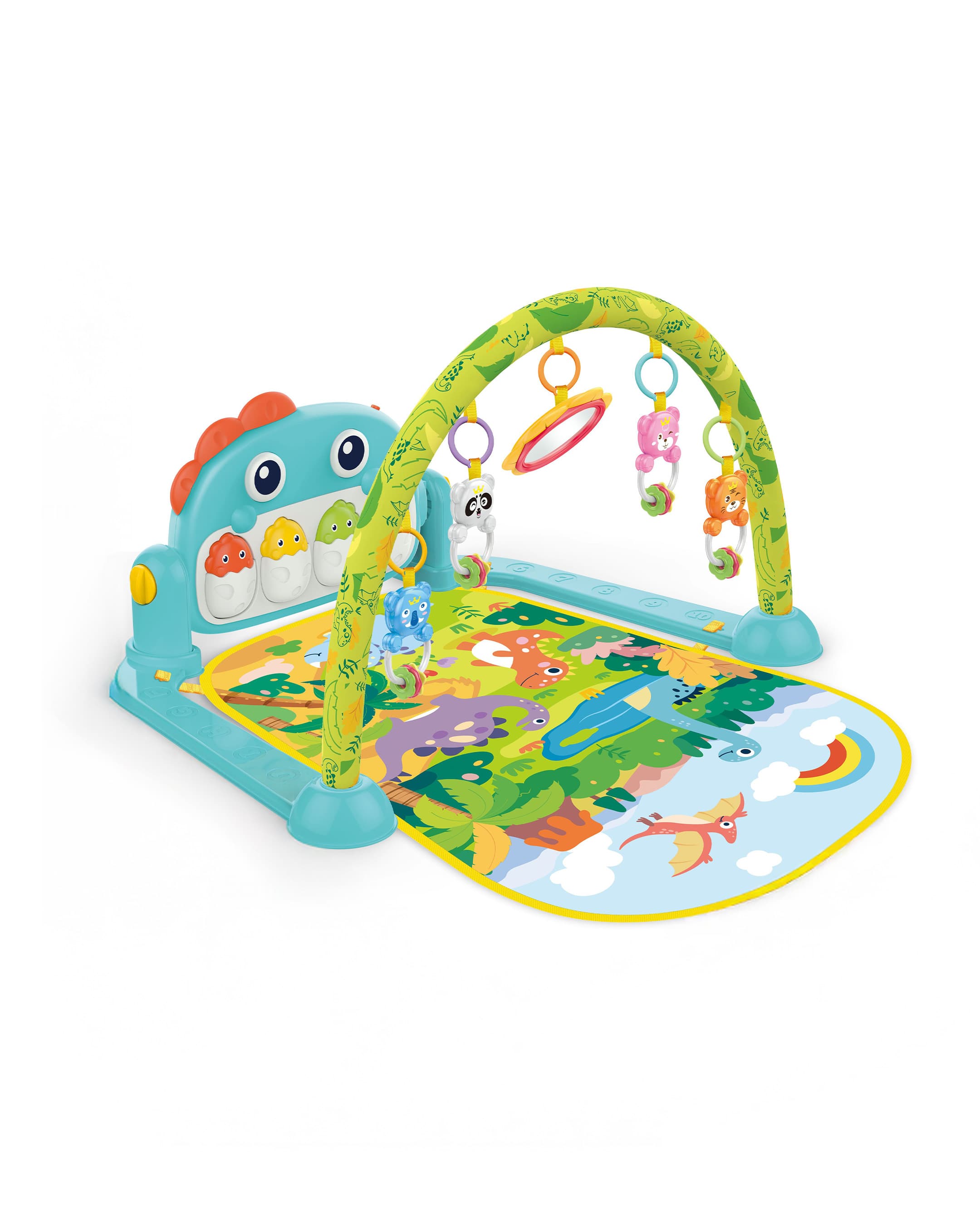 Haunger Dinosaur Piano Fitness Play Mat - Multicolor