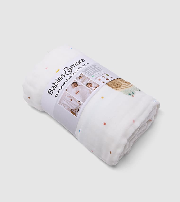 Six-Layer Embroidered Bath Towel view 1