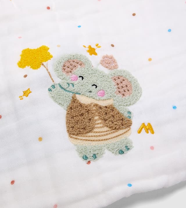 Six-Layer Embroidered Bath Towel thumbnail 5