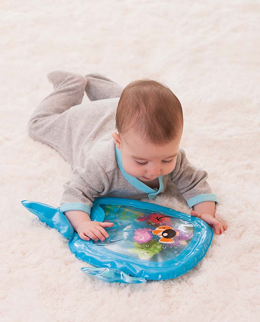 Bino Sensory Pat & Play Water Mat Whale Toy - Multicolor