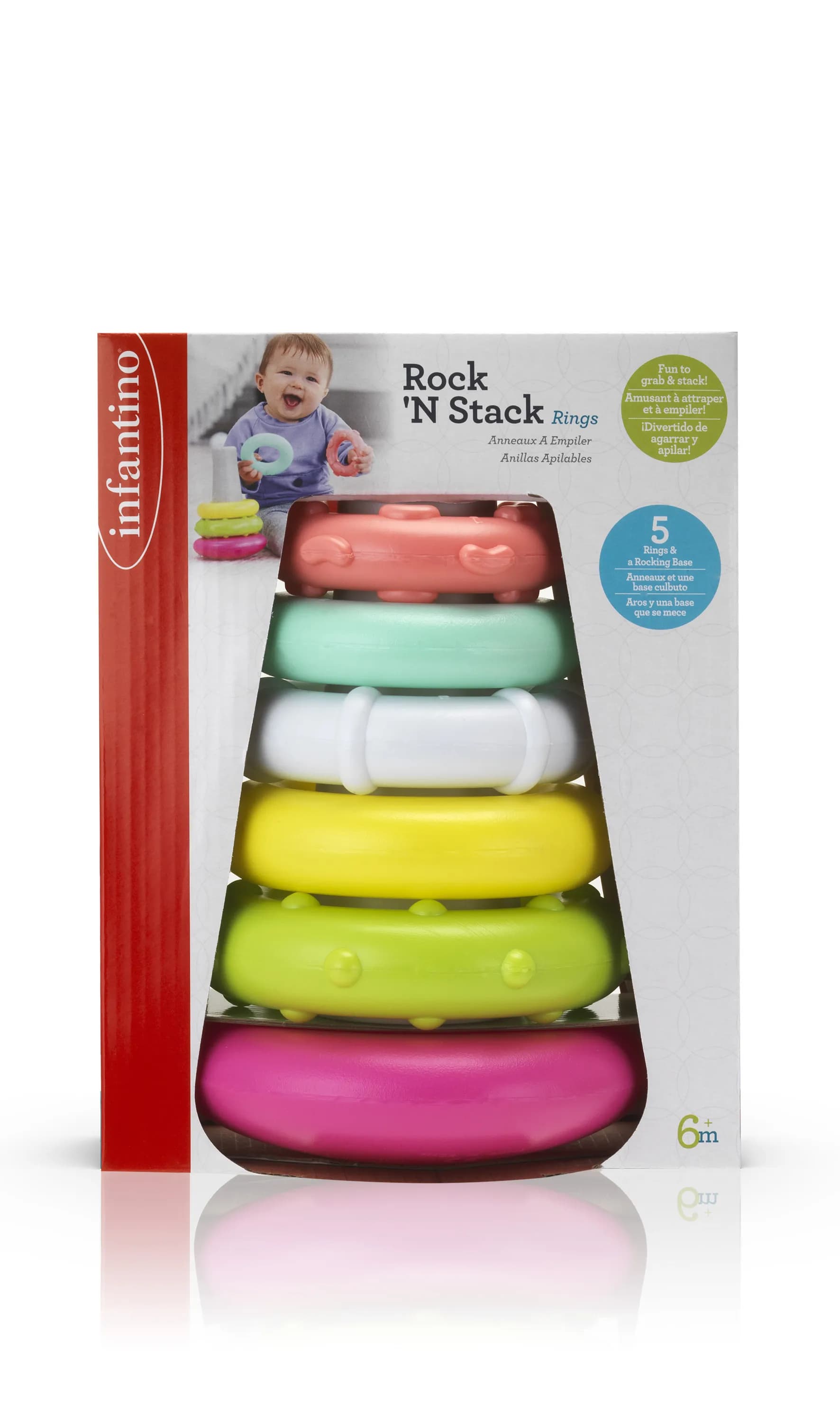 Infantino Rock N Rings - Pink thumbnail 3