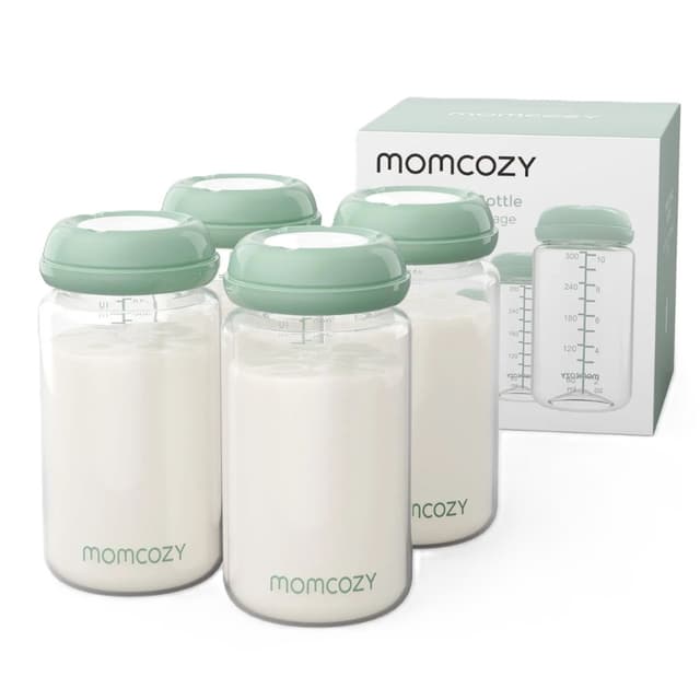 Momcozy Natural Baby Bottle, 11oz Wide-Neck Breast Milk Container, BPA-Free Plastic, Compatible with thumbnail 1