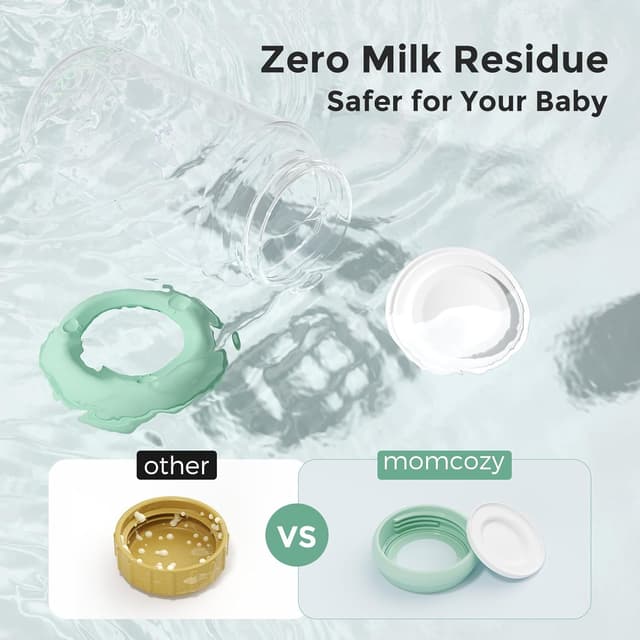 Momcozy Natural Baby Bottle, 11oz Wide-Neck Breast Milk Container, BPA-Free Plastic, Compatible with thumbnail 4