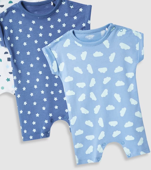 3 Pack Printed Short Sleeves Rompers thumbnail 3