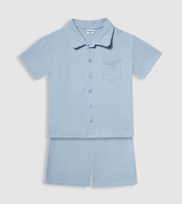 Babies and More Short Set Short Sleeves - Blue