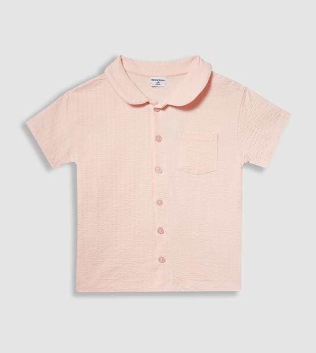 Solid Short Sleeves Frill Shorts Set thumbnail 2
