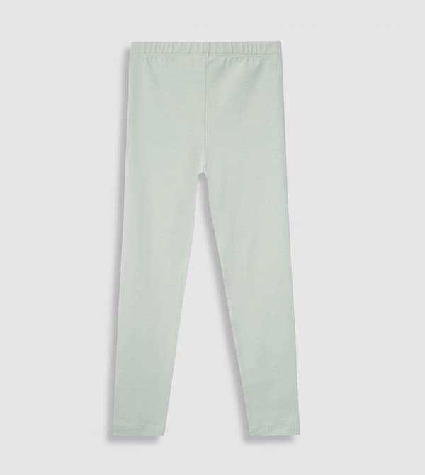 Solid Elastic Waist Leggings