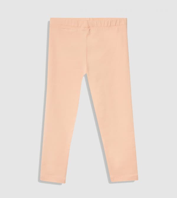 Solid Elastic Waist Leggings