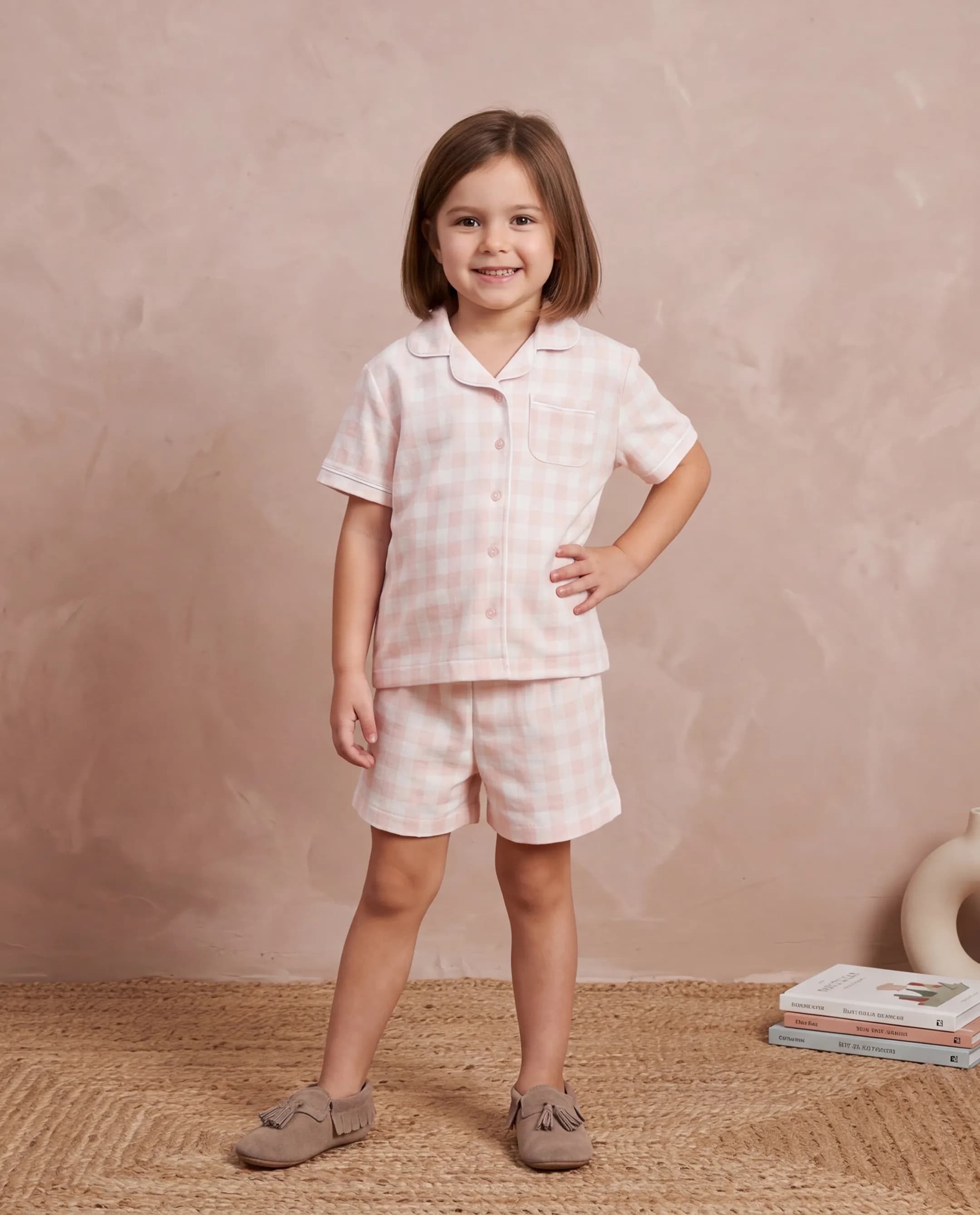 Checkered Shorty Pyjama Set