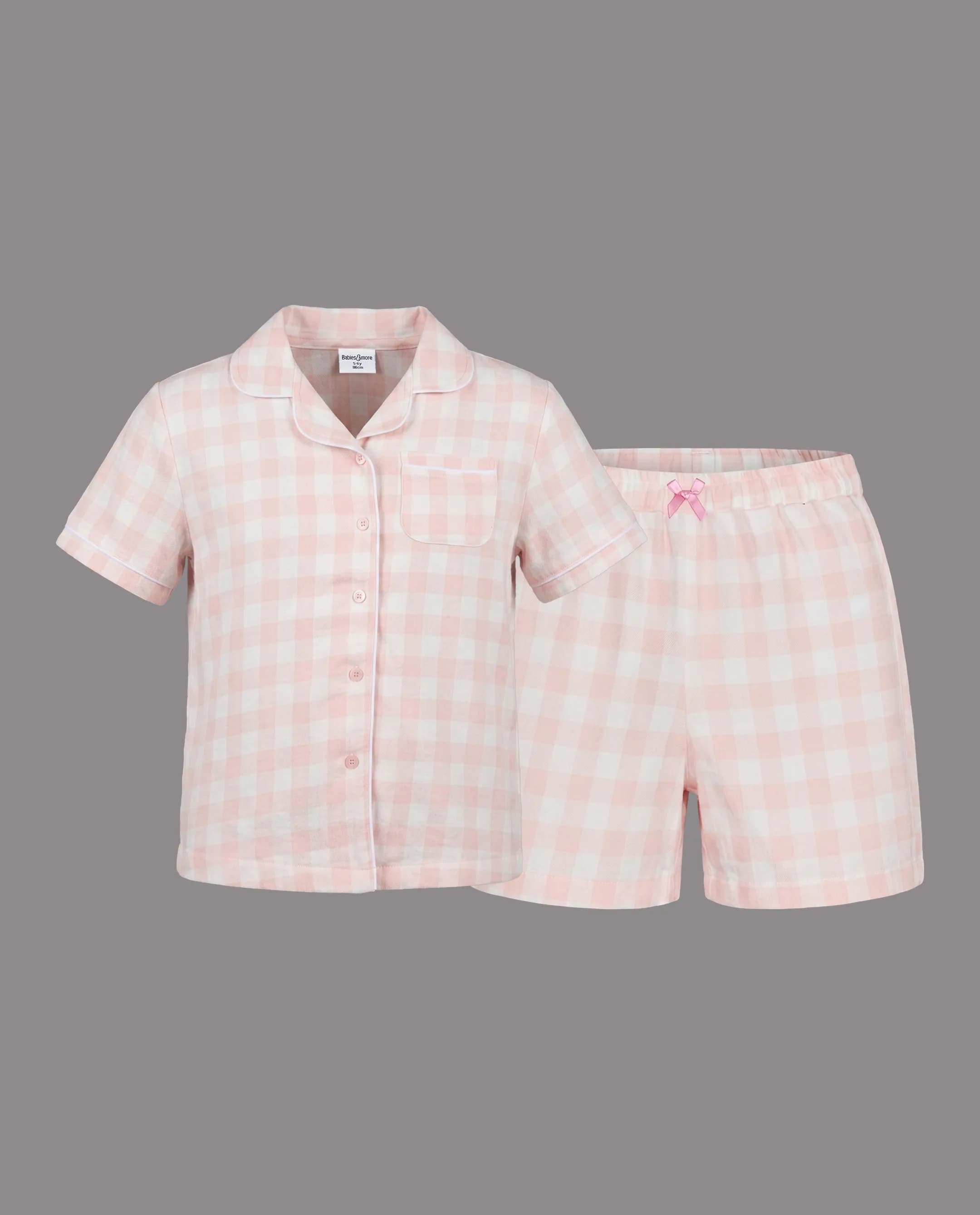 Checkered Shorty Pyjama Set