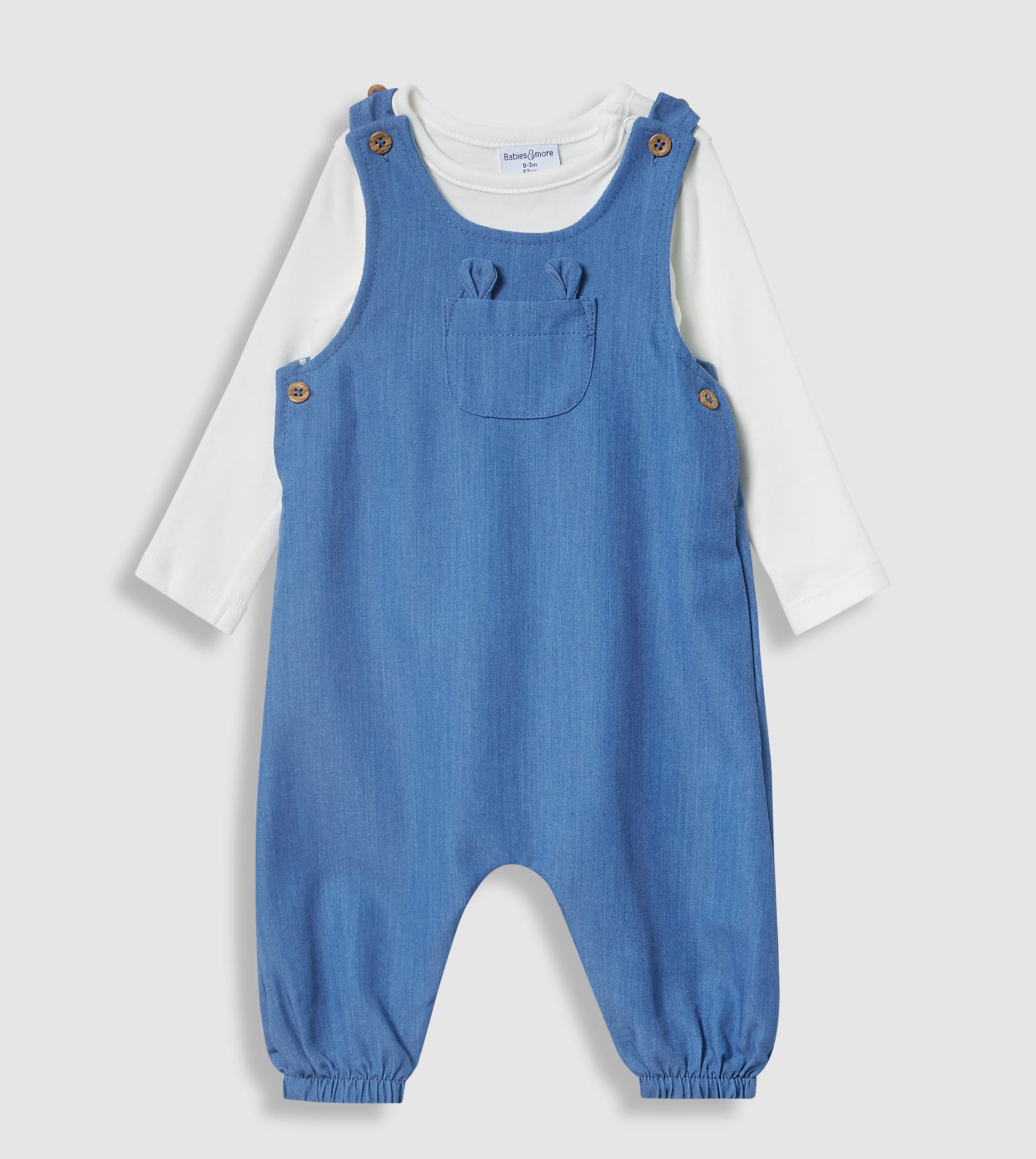 Babies and More Dungaree Set Long Sleeves - Red