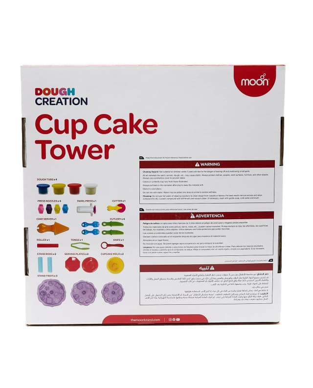 Moon Kid'S Dough Cupcake Tower. 4 X 50G Dough Pot - Multicolor thumbnail 2