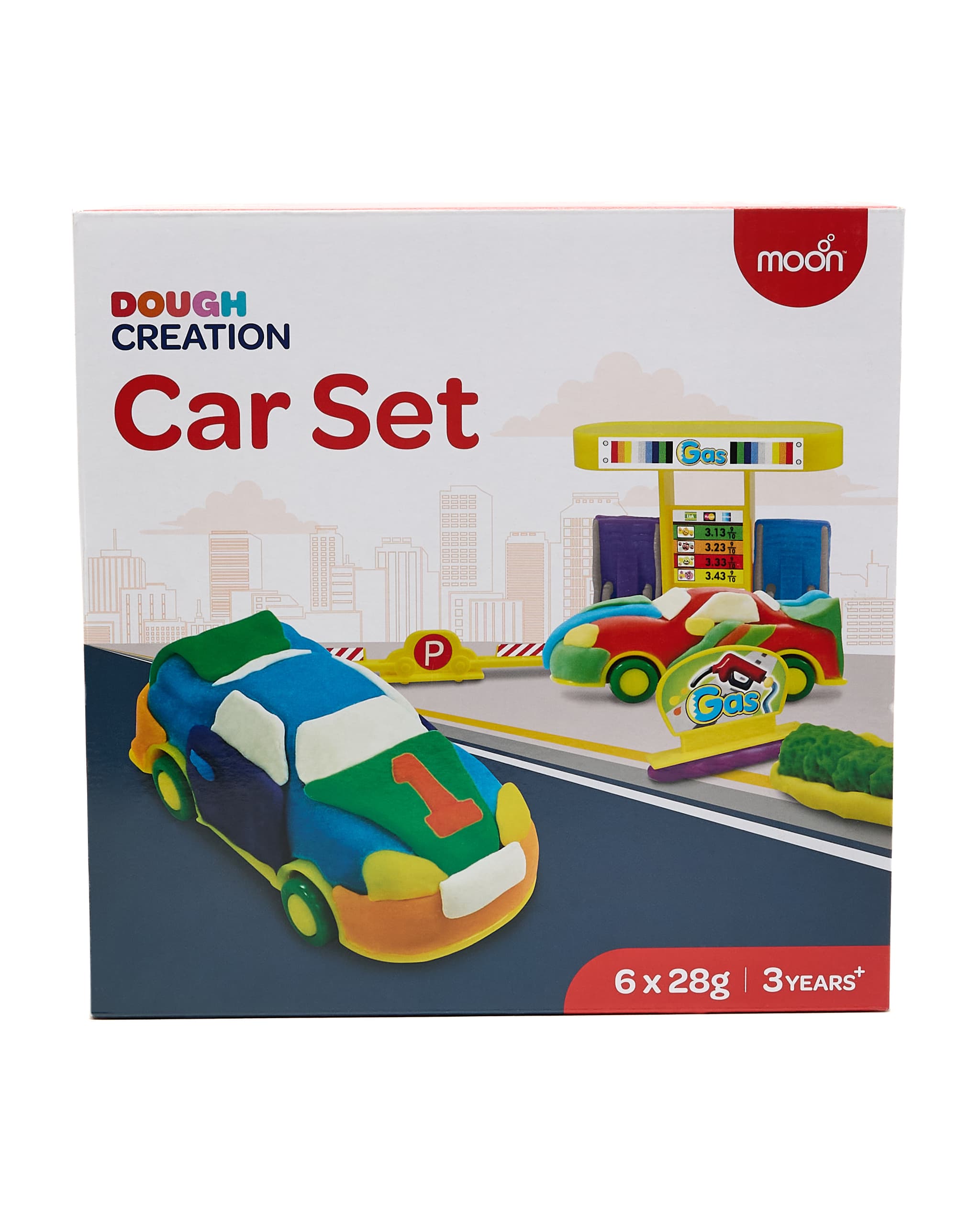 Moon Kid'S Dough Car Set. 6 X 1Oz Dough Bag - Multicolor