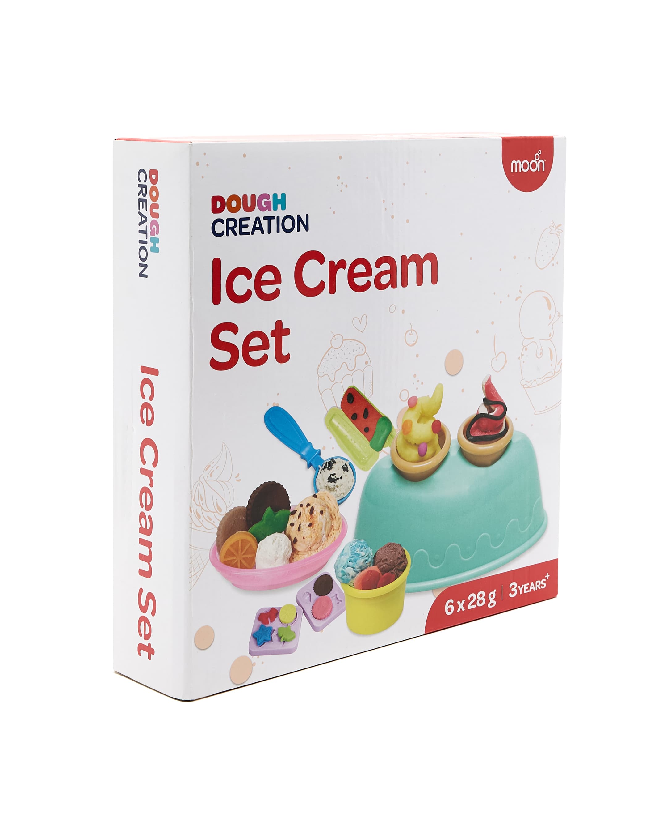 Moon Kid'S Dough Ice-Cream Set. 6 X 1Oz Dough Bag - Multicolor