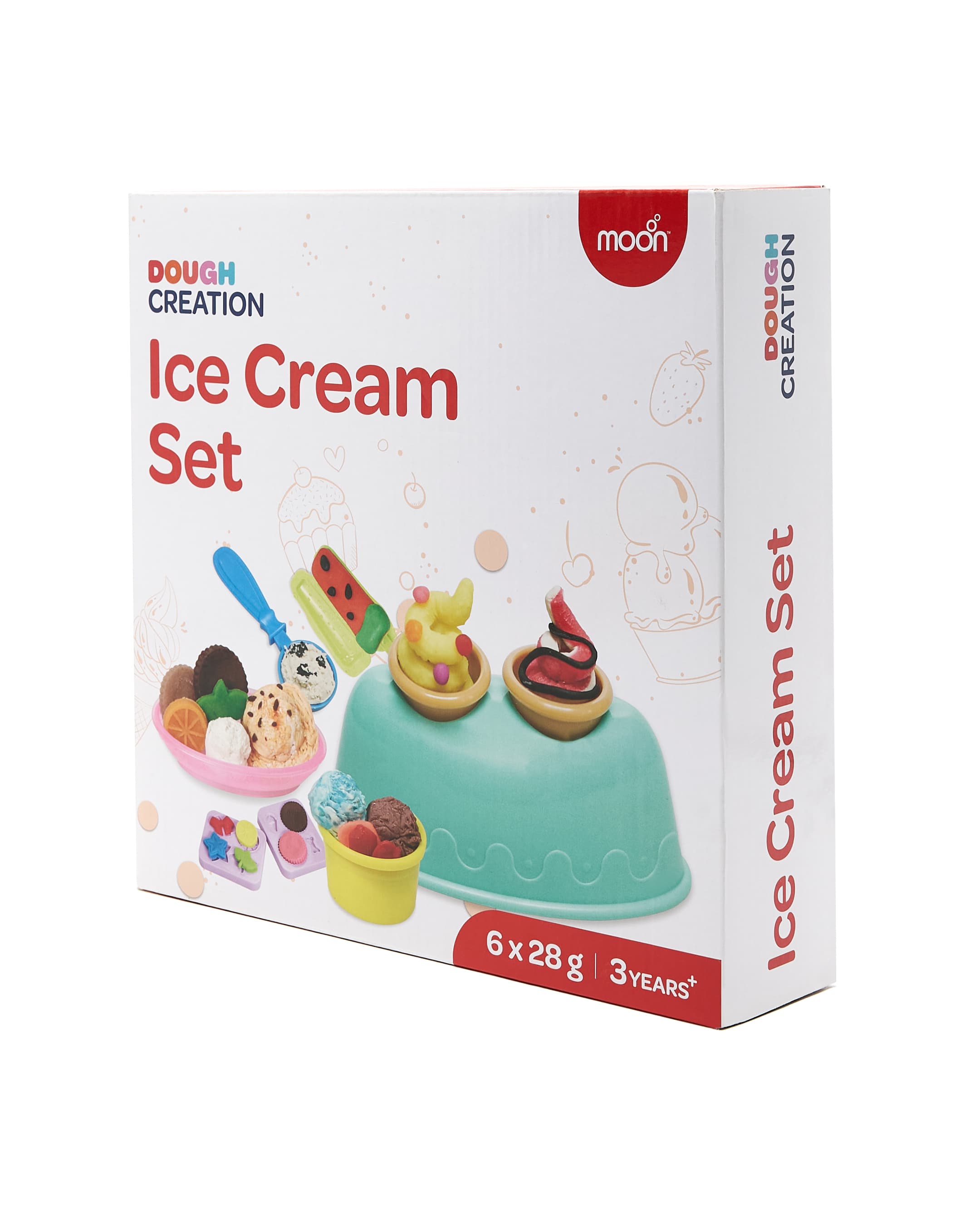 Moon Kid'S Dough Ice-Cream Set. 6 X 1Oz Dough Bag - Multicolor