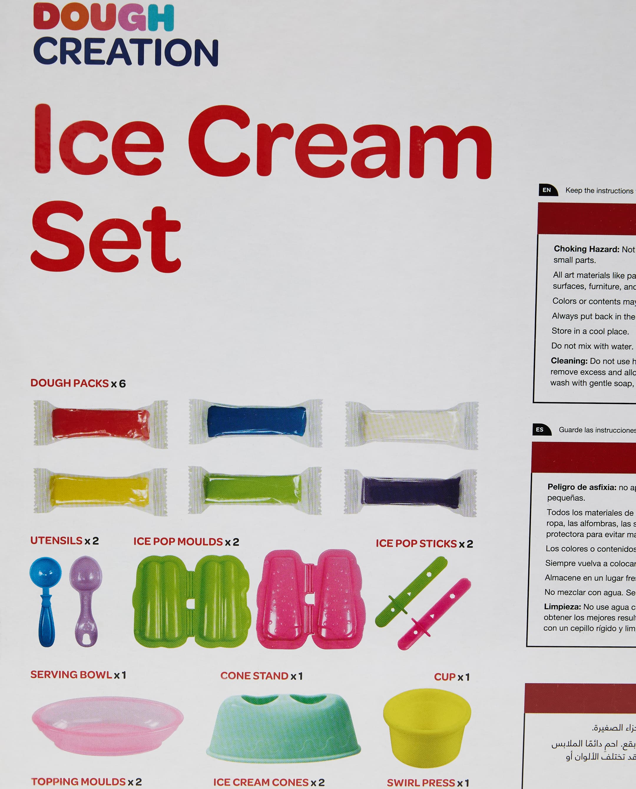 Moon Kid'S Dough Ice-Cream Set. 6 X 1Oz Dough Bag - Multicolor