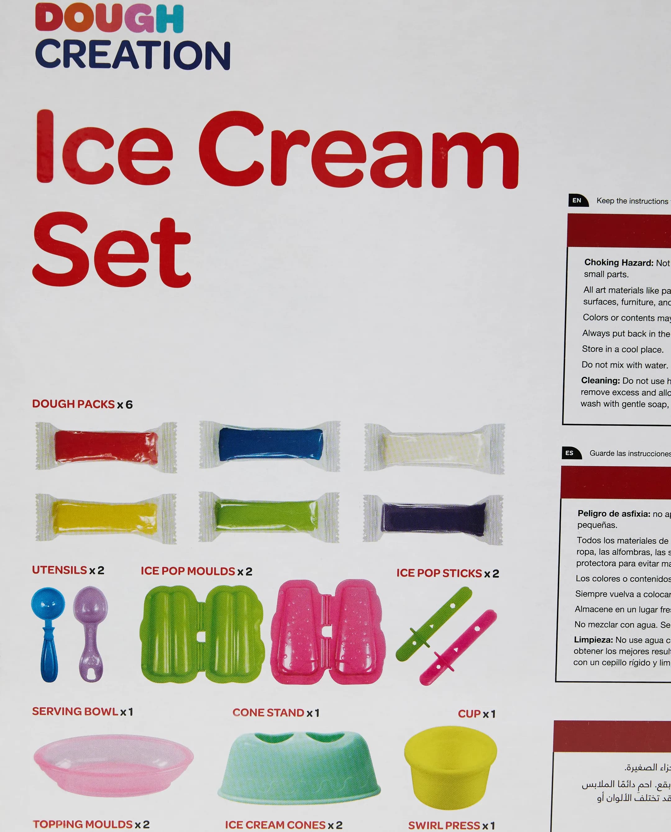 Moon Kid'S Dough Ice-Cream Set. 6 X 1Oz Dough Bag - Multicolor