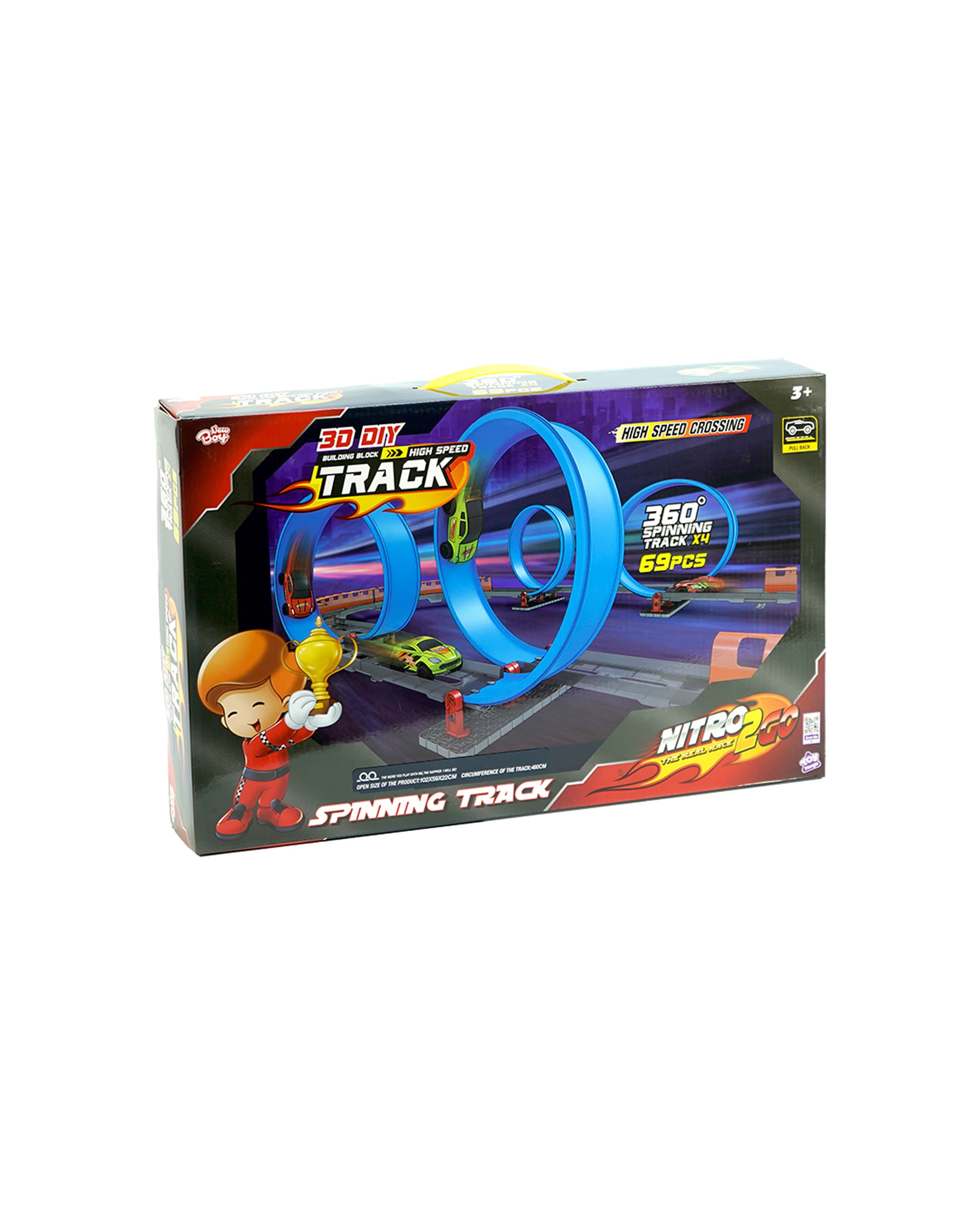 Nitro2Go Spinning Track (69pcs) - Multicolor