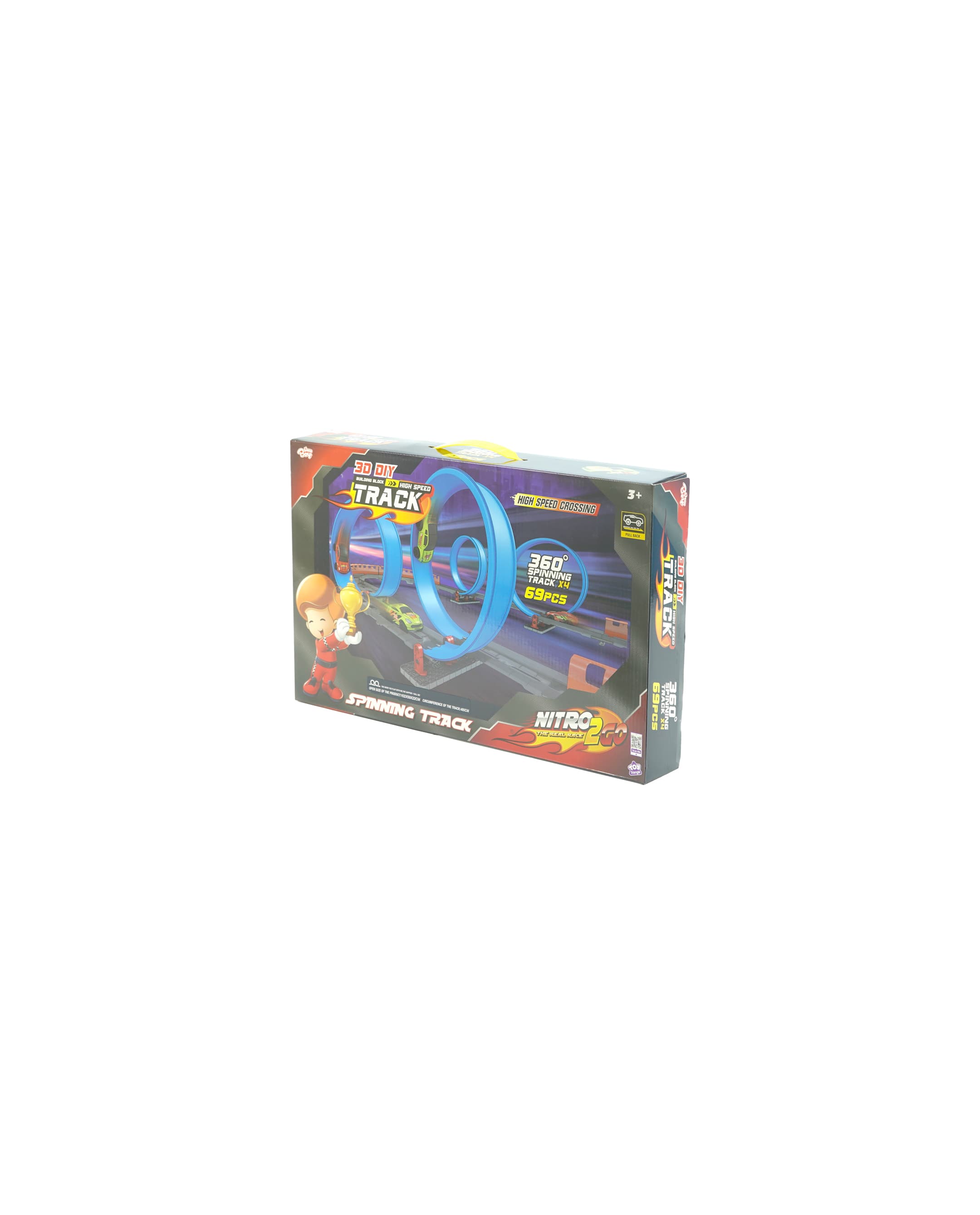 Nitro2Go Spinning Track (69pcs) - Multicolor