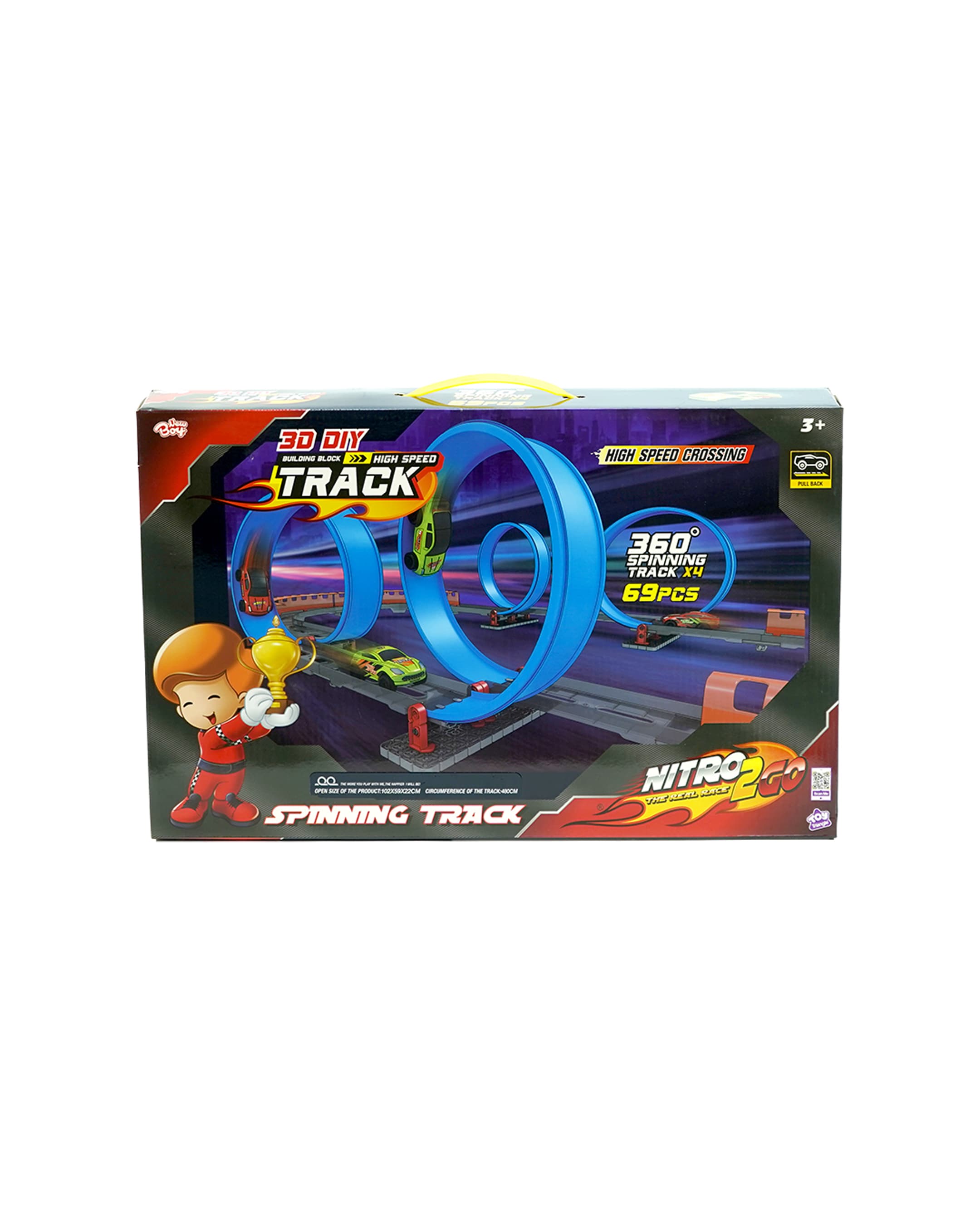 Nitro2Go Spinning Track (69pcs) - Multicolor