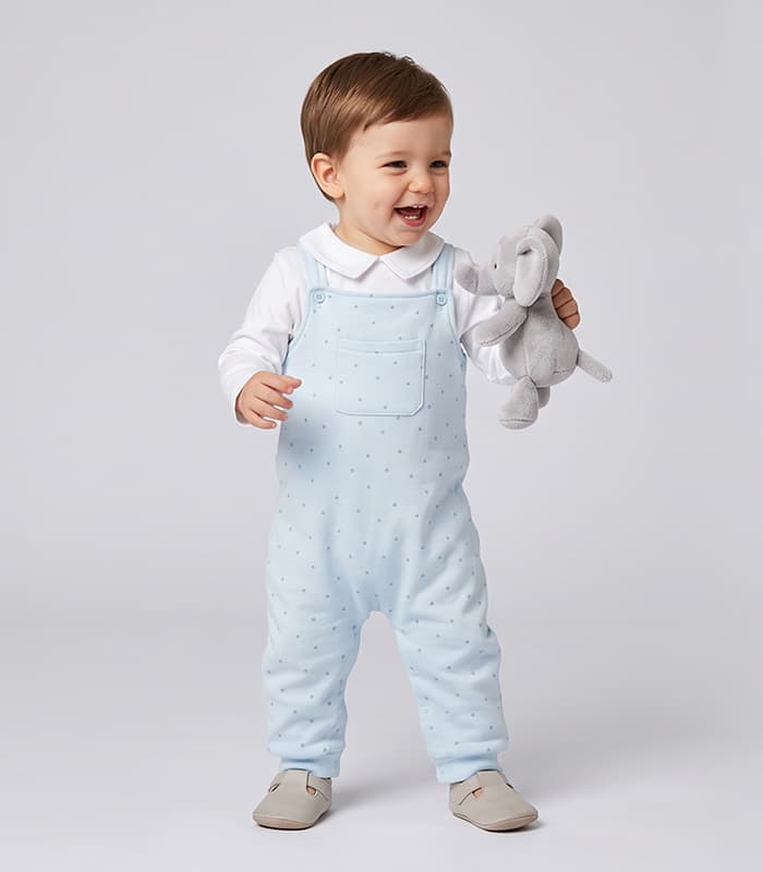 Polka Dot Dungaree Clothing Set
