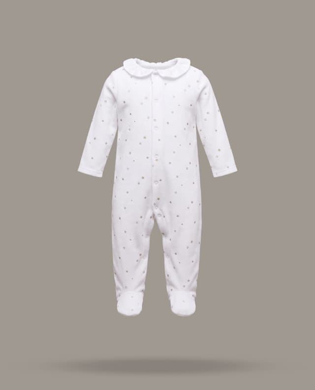 100% Polyester Printed Long Sleeves Sleep Suit with Cap thumbnail 4