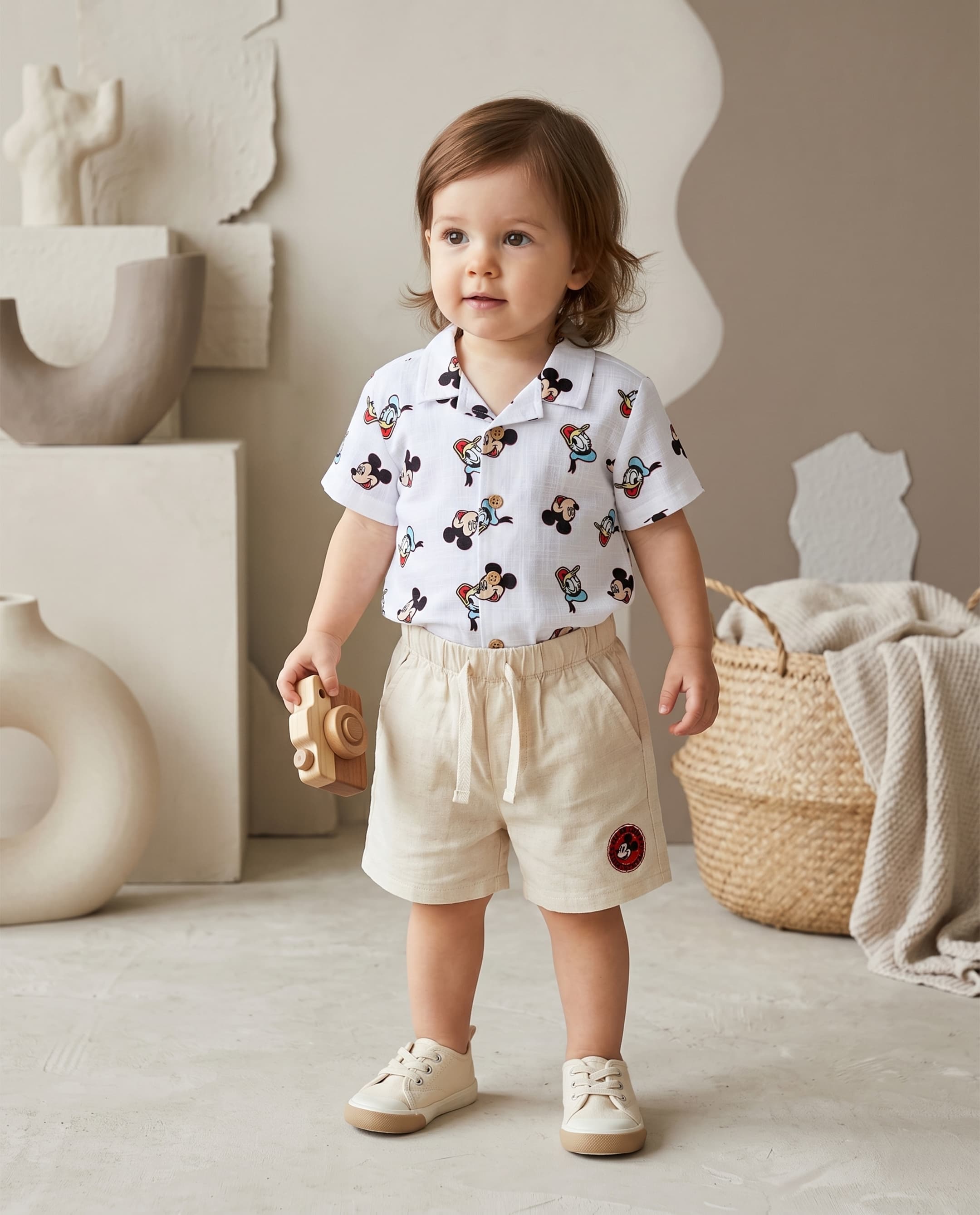 Short Sleeves Collar Short Set