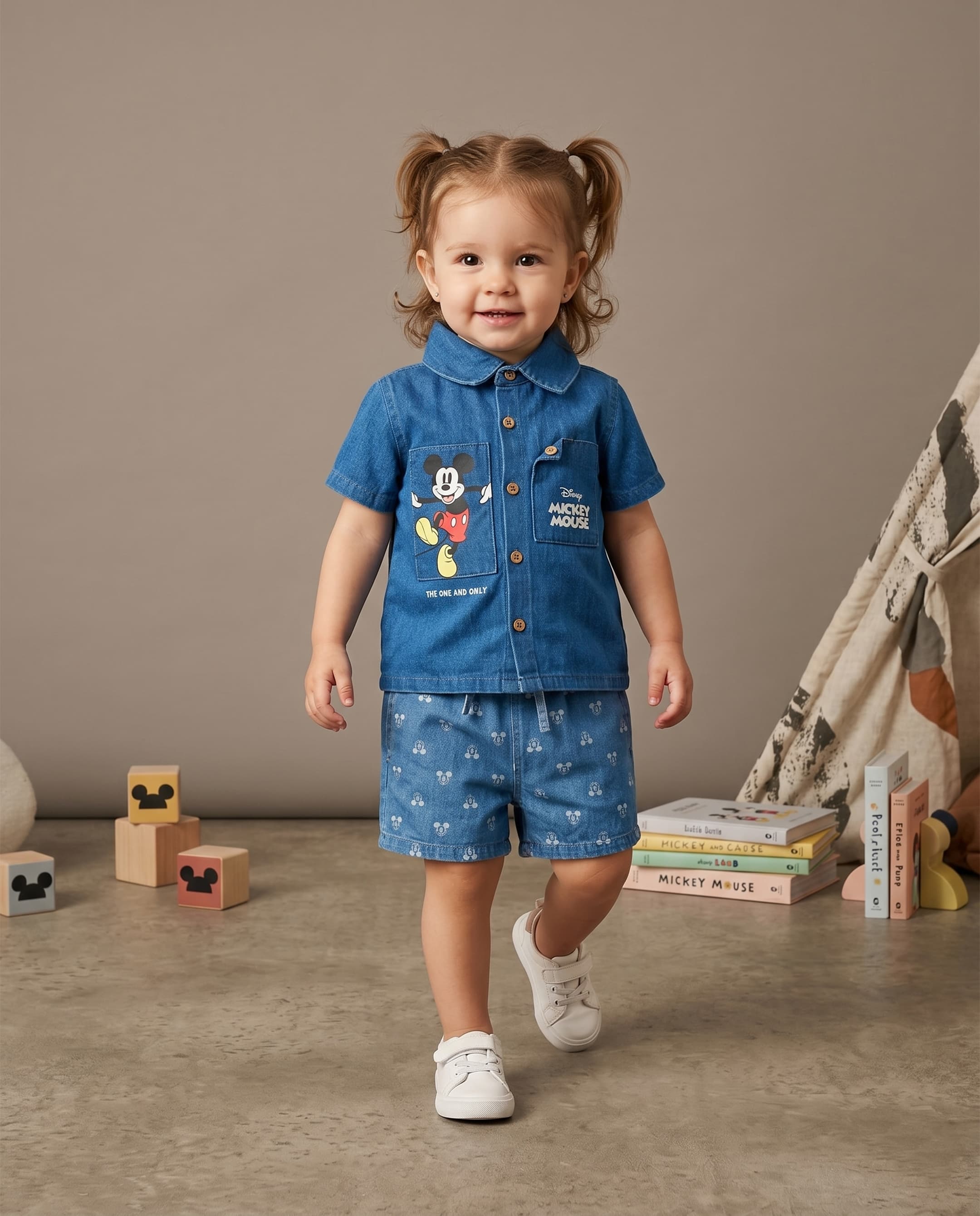 Short Sleeves Collar Short Set