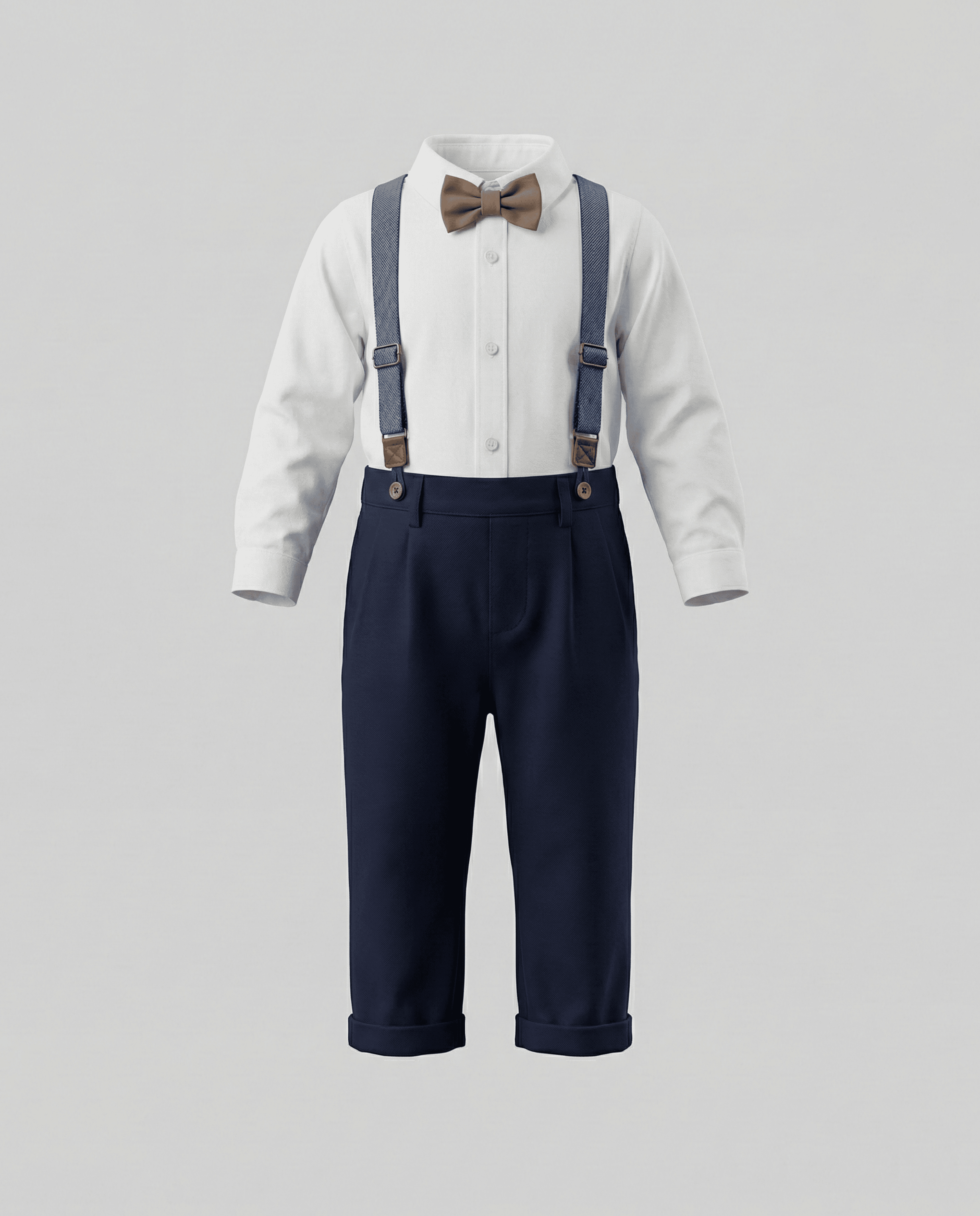 Long Sleeves Dungaree with Bow