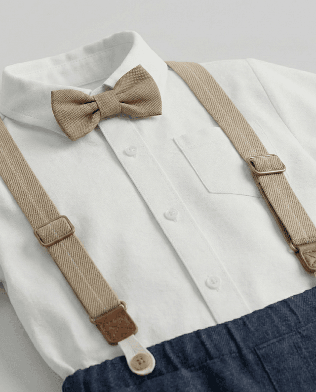 Short Sleeves Collared Dungaree thumbnail 4