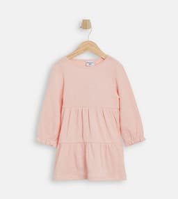 Textured Long Sleeves Bodysuit Dress