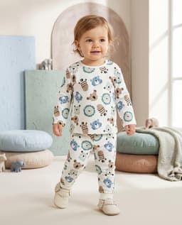 Printed Long Sleeves Epp Pyjama Set